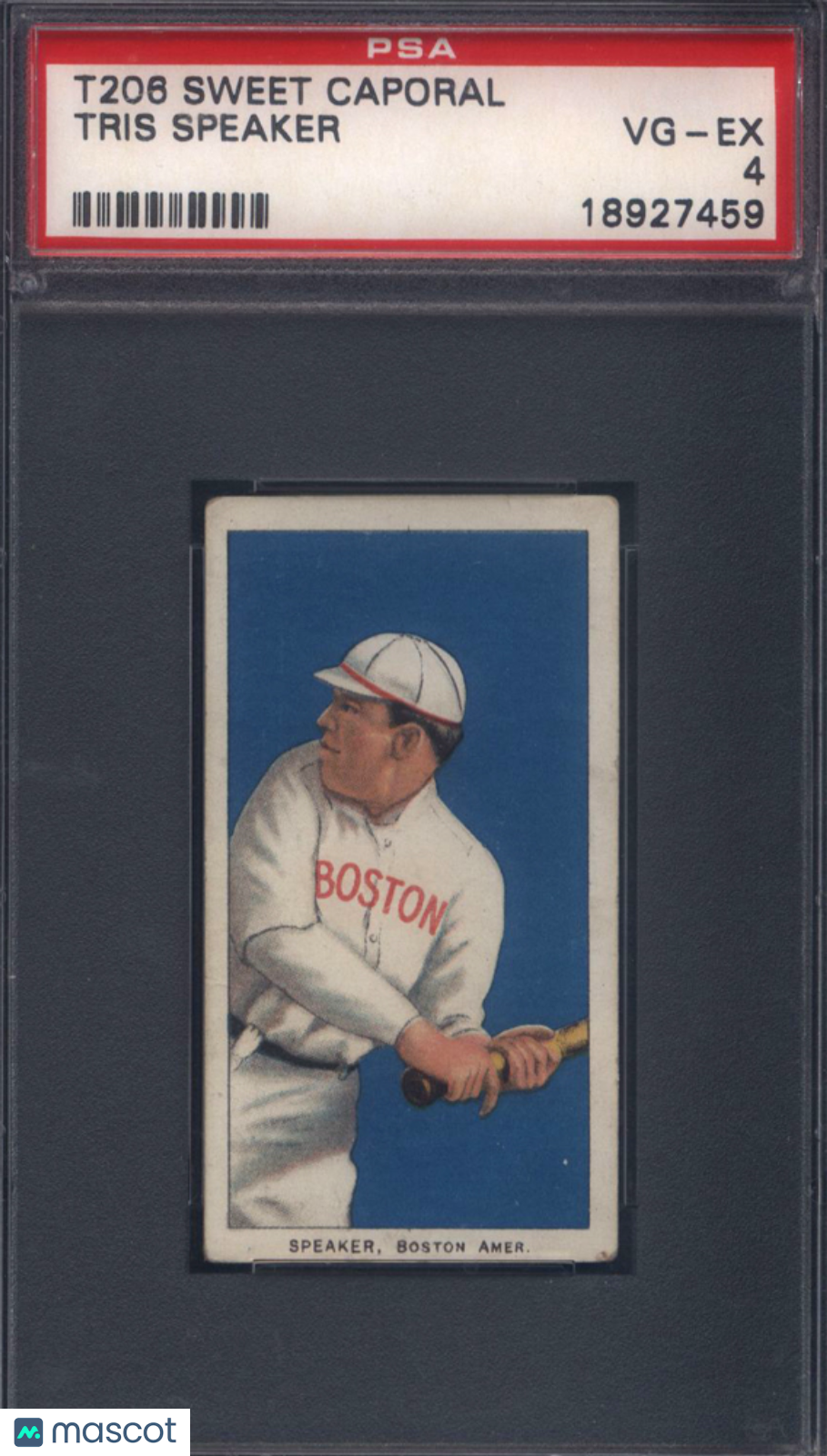 T206 Tris Speaker Boston PSA 4 Sweet Caporal Back
