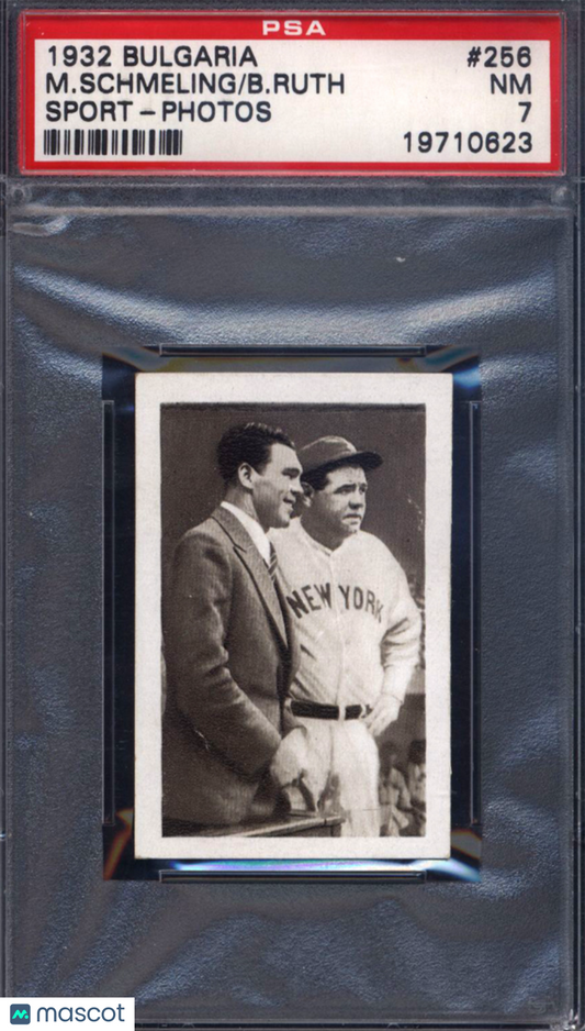 1932 Bulgaria Sport - Photos #256 w/ Babe Ruth & Max Schmeling PSA 7