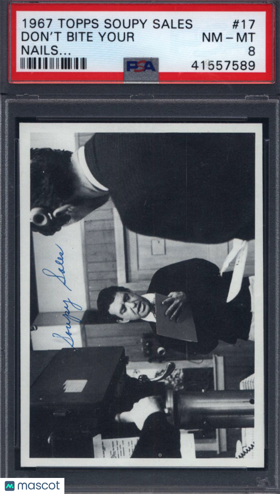 1967 Topps Soupy Sales #17 Don'T Bite Your PSA 8