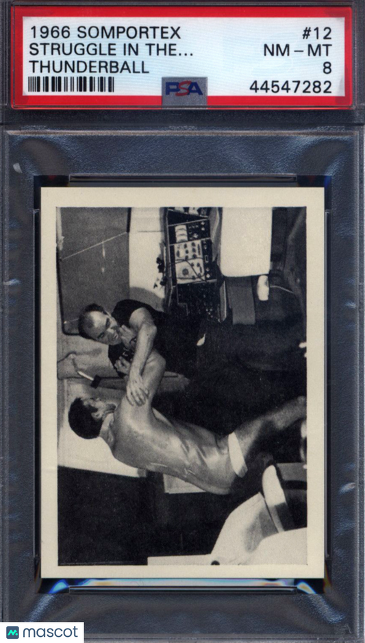 1966 Somportex Thunderball #12 Struggle In The PSA 8