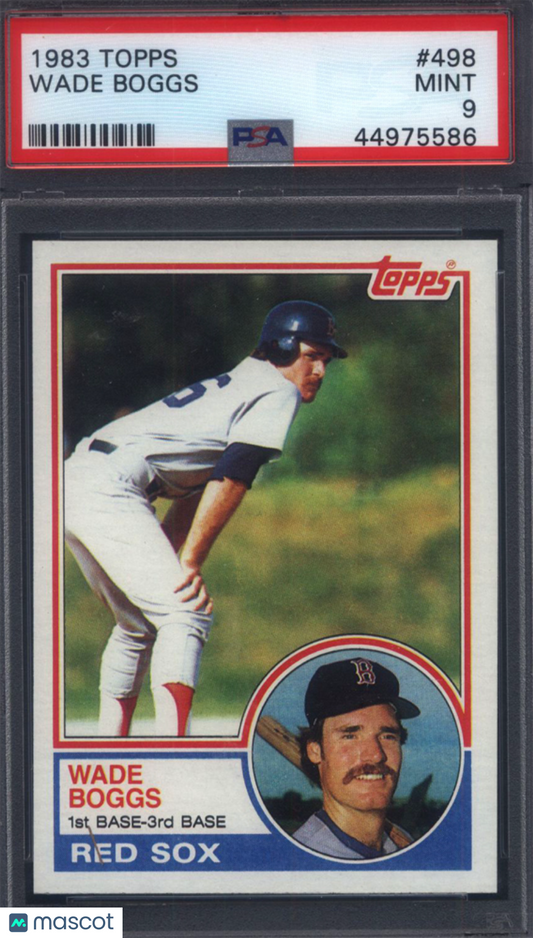 1983 Topps #498 Wade Boggs Rookie HOF Red Sox PSA 9