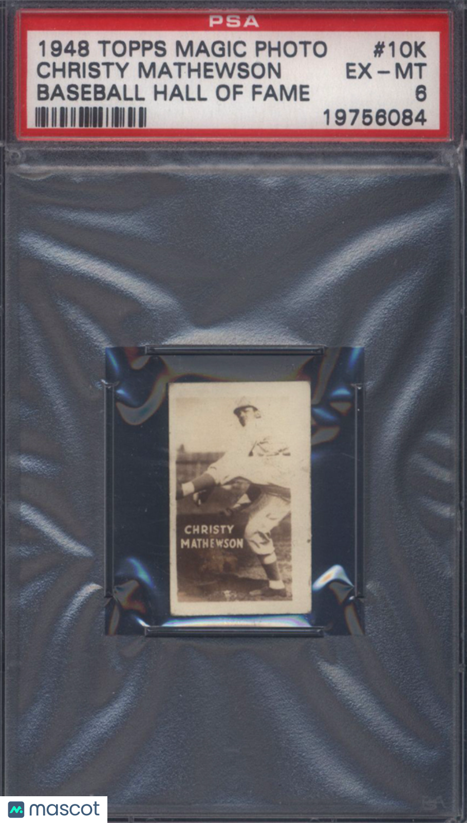 1948 Topps Magic Photo Baseball Hall Of Fame #10K Christy Mathewson Giants PSA 6