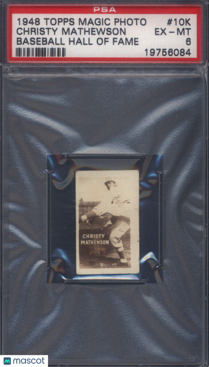 1948 Topps Magic Photo Baseball Hall Of Fame #10K Christy Mathewson Giants PSA 6