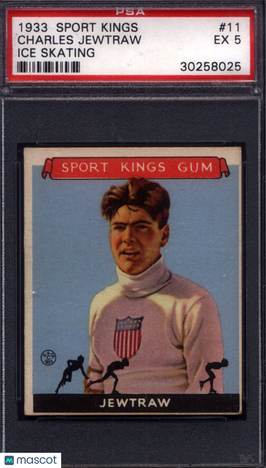 1933 Goudey Sport Kings #11 Charles Jewtraw Ice Skating PSA 5