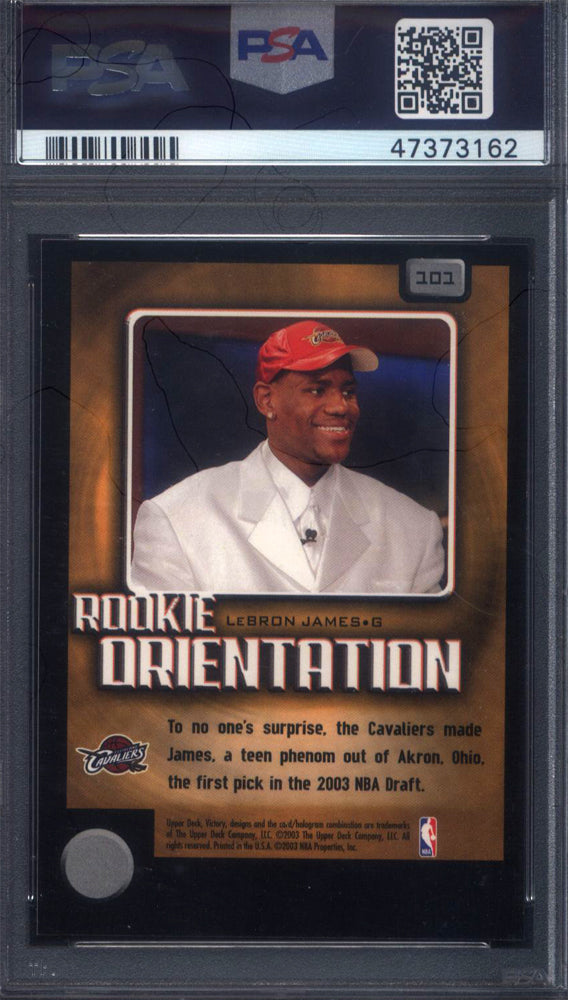 2003 Upper Deck Victory #101 LeBron James Rookie Cavaliers PSA 9