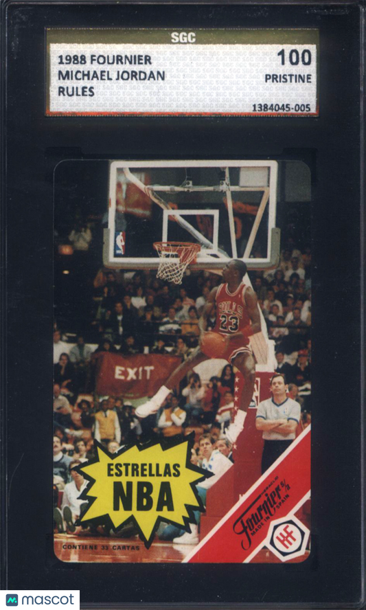 1988 Fournier Estrellas Michael Jordan Rules SGC 100 Pristine