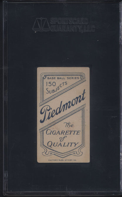 T206 Roger Bresnahan Portrait St.Louis SGC 5 Piedmont Back Well Centered