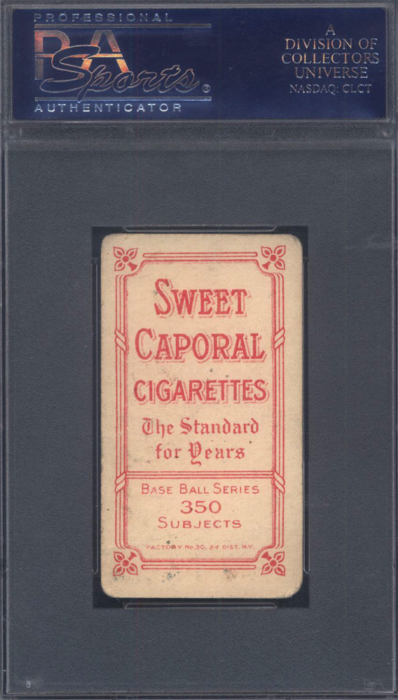 T206 Nap Lajoie With Bat Cleveland PSA 2 Sweet Caporal Back