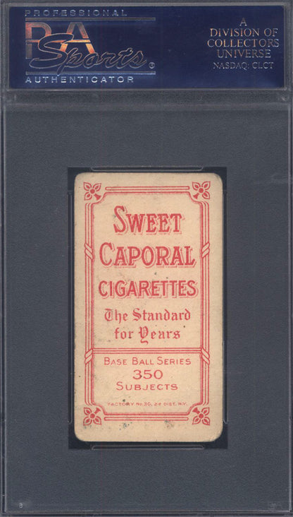 T206 Nap Lajoie With Bat Cleveland PSA 2 Sweet Caporal Back