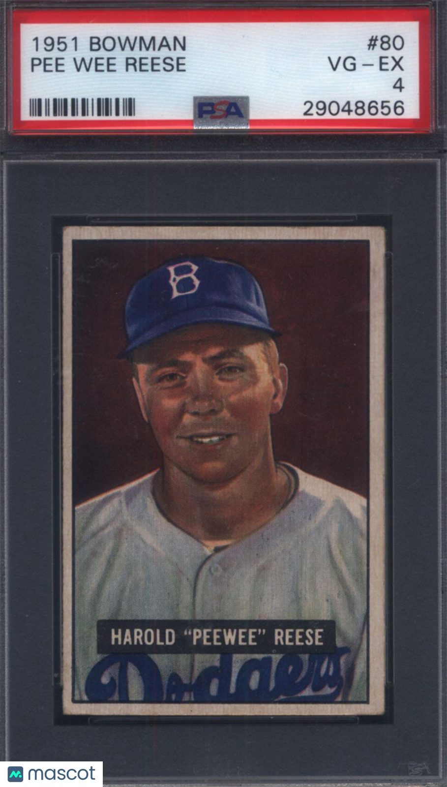 1951 Bowman #80 Pee Wee Reese Dodgers PSA 4