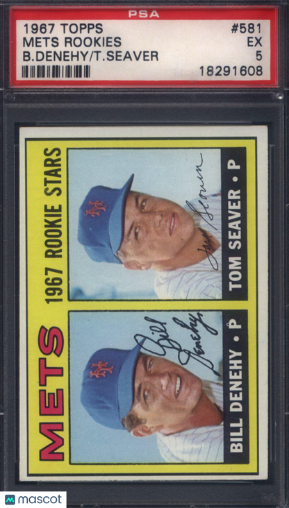 1967 Topps #581 Tom Seaver Rookie HOF Mets PSA 5
