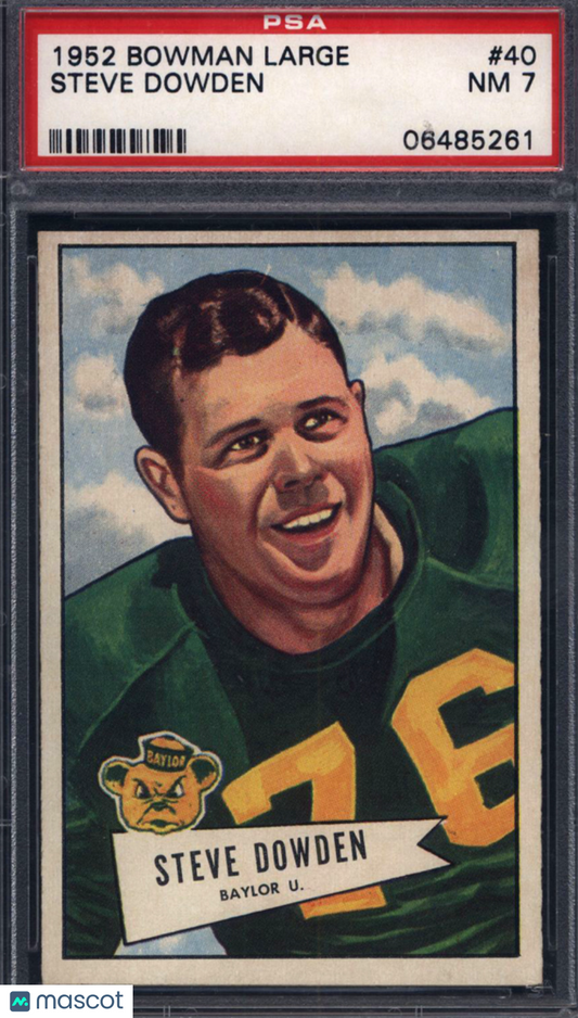 1952 Bowman Large  #40 Steve Dowden Packers PSA 7