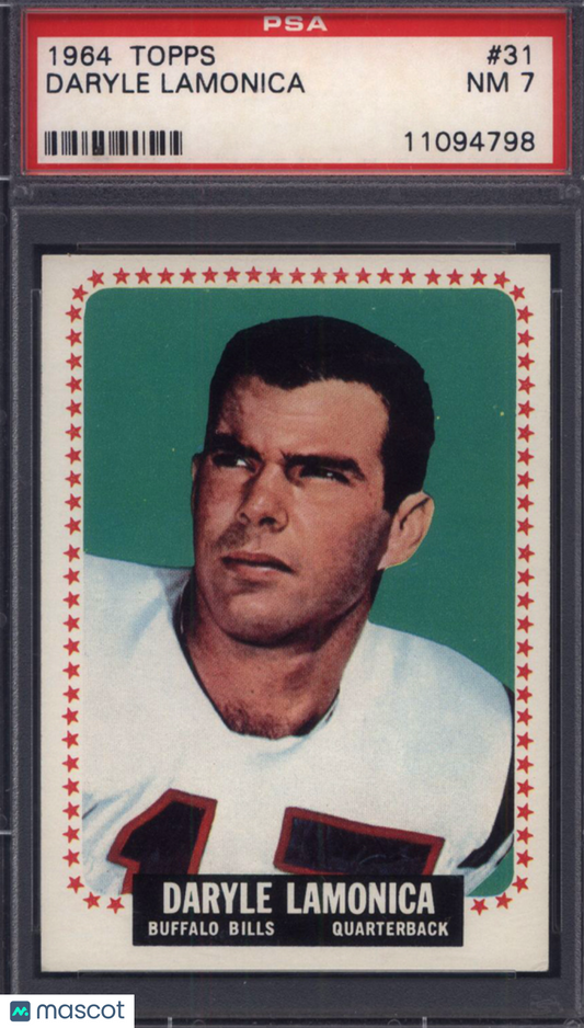 1964 Topps #31 Daryle Lamonica Rookie Bills PSA 7