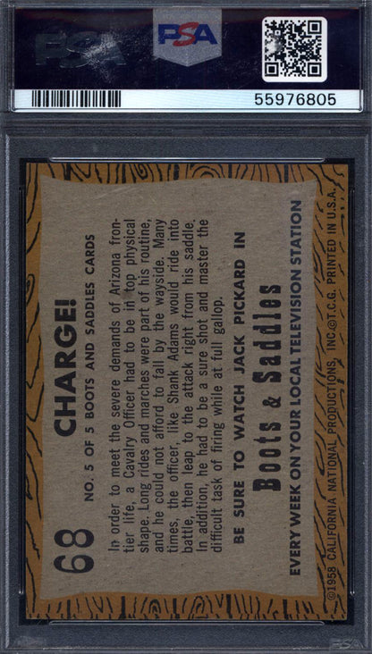 1958 Topps T V Westerns #68 Charge! PSA 8