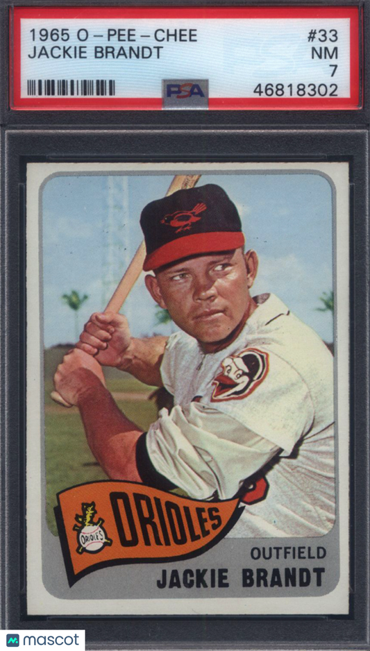 1965 OPC O-Pee-Chee #33 Jackie Brandt Orioles PSA 7