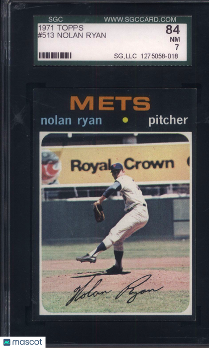1971 Topps #513 Nolan Ryan Mets SGC 7