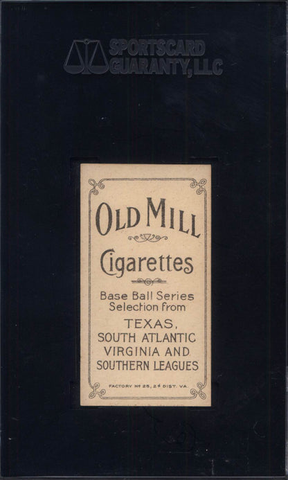 T206 Jack Bastian Southern League San Antonio SGC 5 Old Mill Back