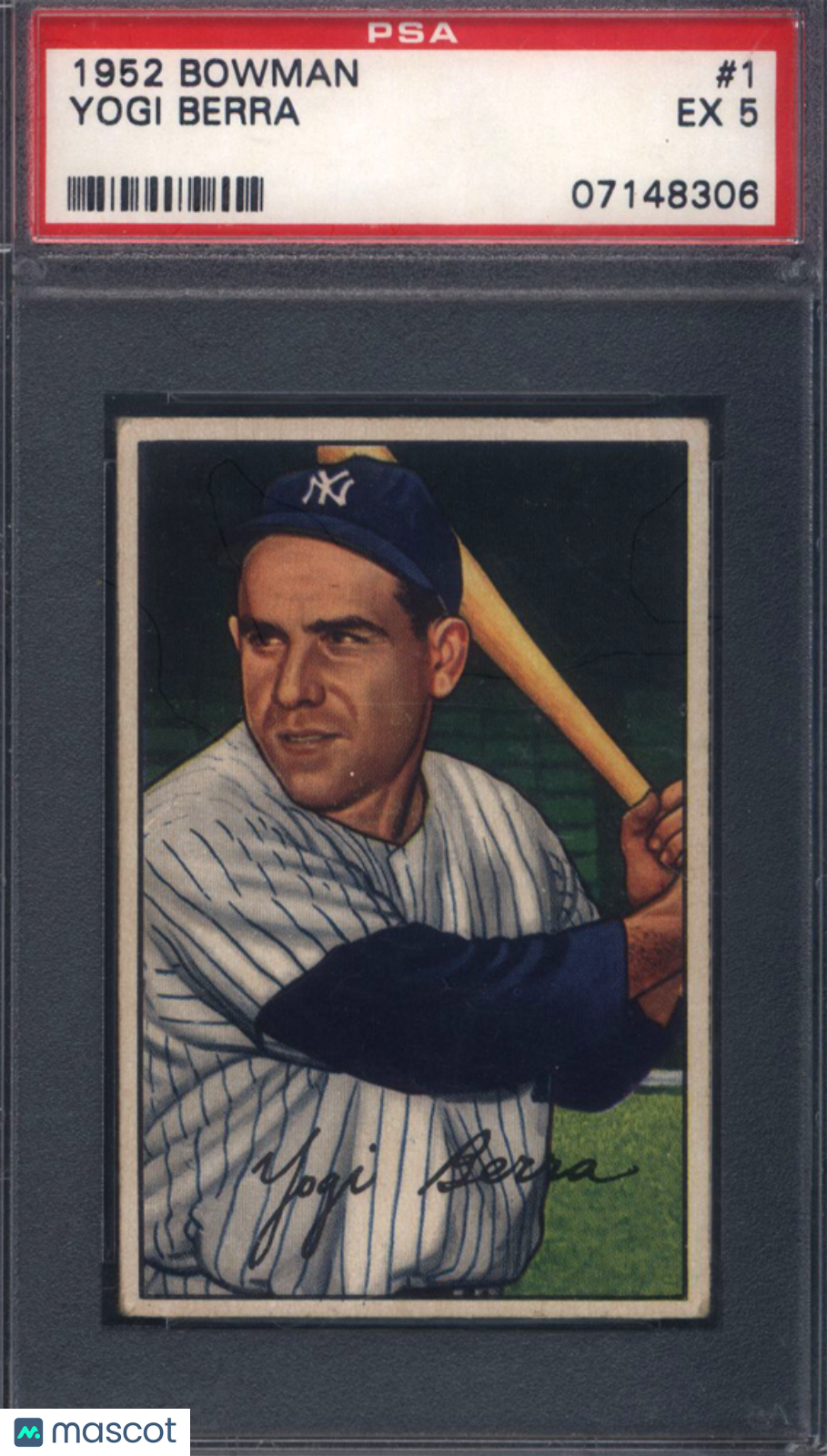 1952 Bowman #1 Yogi Berra Yankees PSA 5