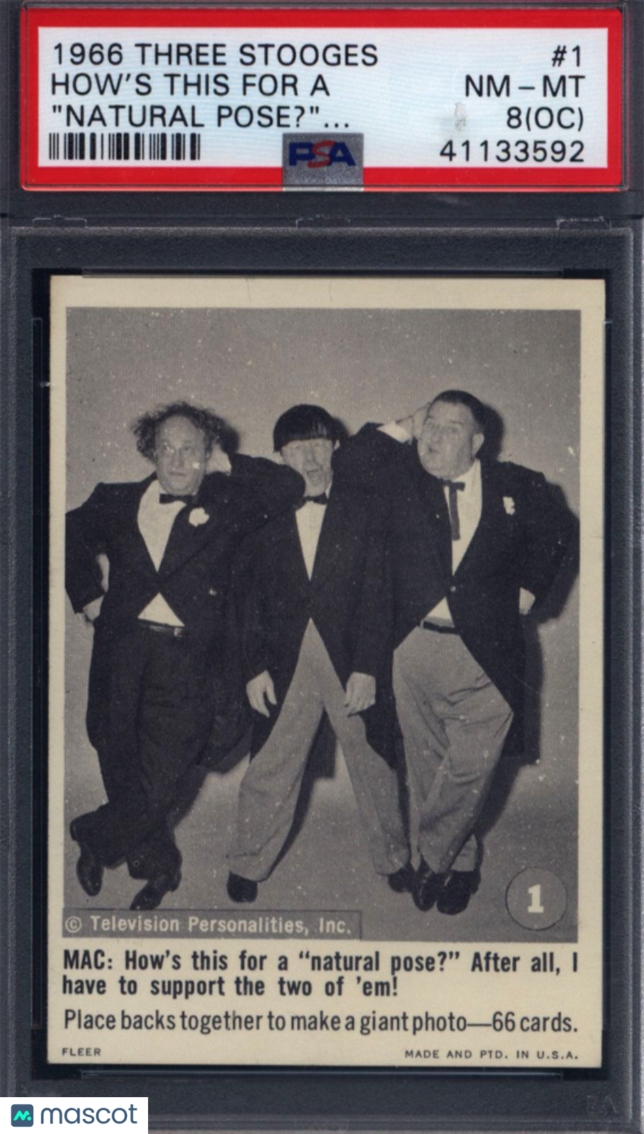 1966 The 3 Stooges #1 How's This For A "Natural Pose?"... PSA 8