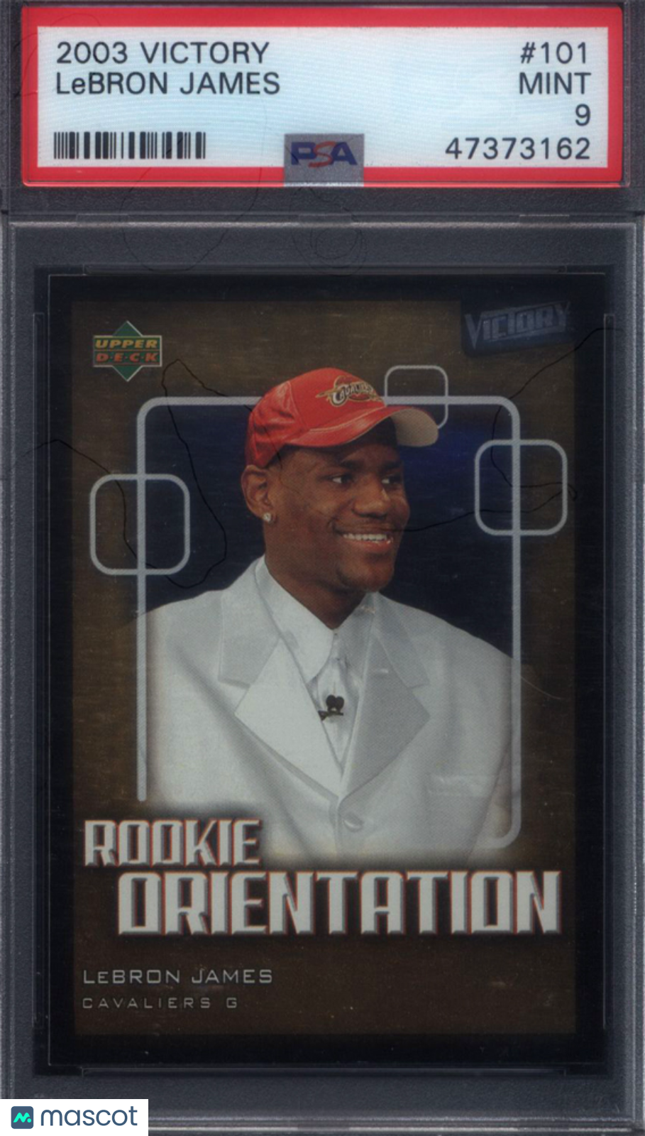 2003 Upper Deck Victory #101 LeBron James Rookie Cavaliers PSA 9