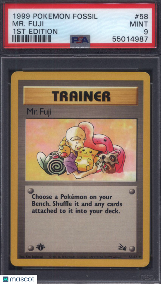 1999 Pokemon Fossil #58 MR. Fuji 1st Edition PSA 9