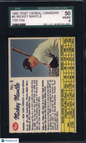 1962 Post Cereal Canadian #5 Mickey Mantle 153 Hits Yankees SGC 4