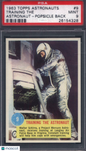 1963 Topps Astronauts Popsicle Back #9 Training The Astronaut PSA 9 pop 2