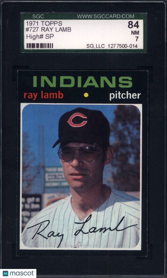 1971 Topps #727 Ray Lamb SGC Indians 7