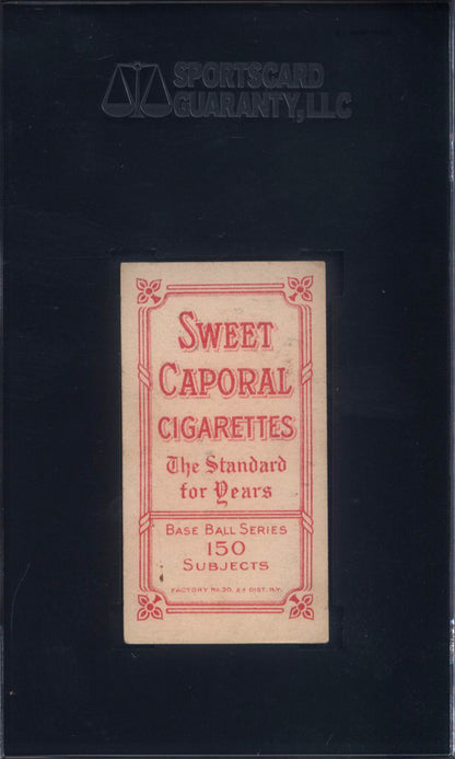 T206 Bull Durham New York SGC 5.5 Sweet Caporal Back
