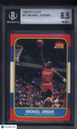 1986 Fleer #57 Michael Jordan Rookie HOF Bulls BGS 8.5 w/ (2x) 9's