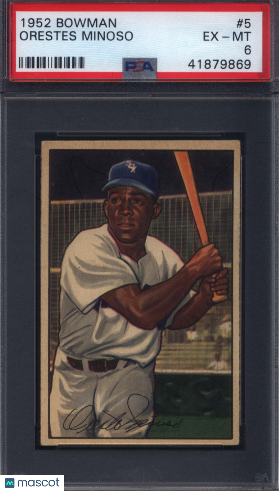 1952 Bowman #5 Minnie Minoso Rookie HOF White Sox PSA 6