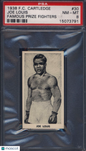 1938 F.C. Cartledge Famous Prize Fighters #30 Joe Louis Famous Boxing PSA 8
