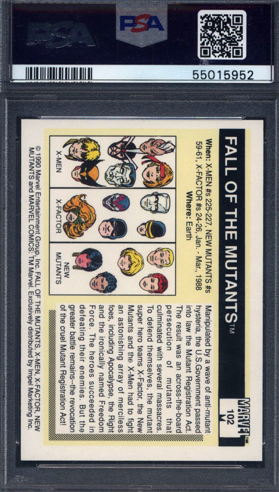 1990 Marvel Universe #102 Fall Of The Mutants PSA 10