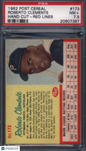 1962 Post Cereal #173 Roberto Clemente Hand Cut Red Lines Pirates PSA 7.5