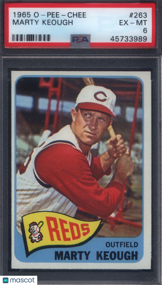 1965 OPC O-Pee-Chee #263 Marty Keough Reds PSA 6