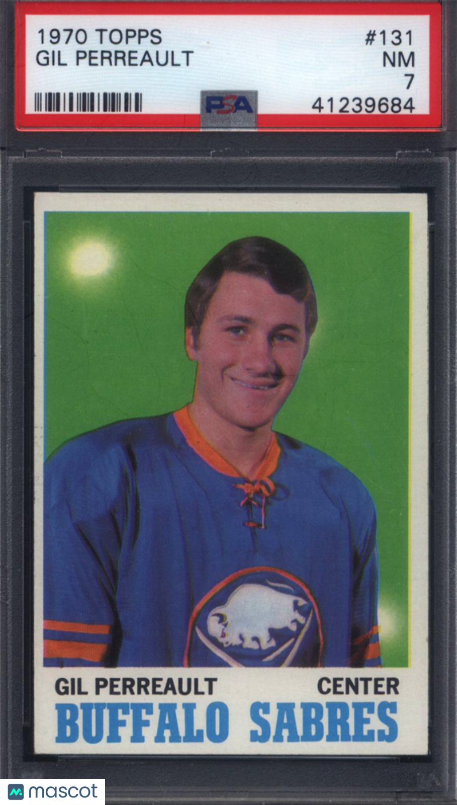1970 Topps #131 Gil Perreault Rookie HOF Sabres PSA 7