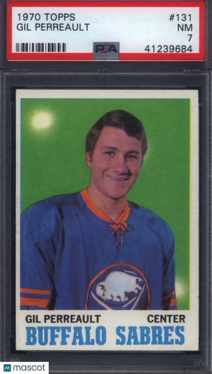 1970 Topps #131 Gil Perreault Rookie HOF Sabres PSA 7