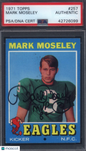 1971 Topps #257 Mark Moseley Rookie Signed W/ Inscriptions PSA Authentic Auto