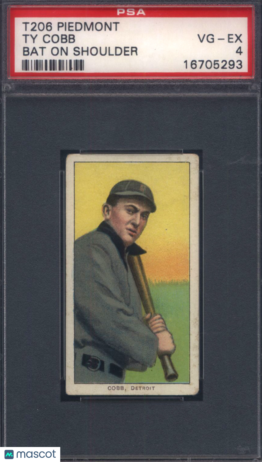 T206 Ty Cobb Bat On Shoulder Detroit PSA 4 Piedmont Back Well Centered