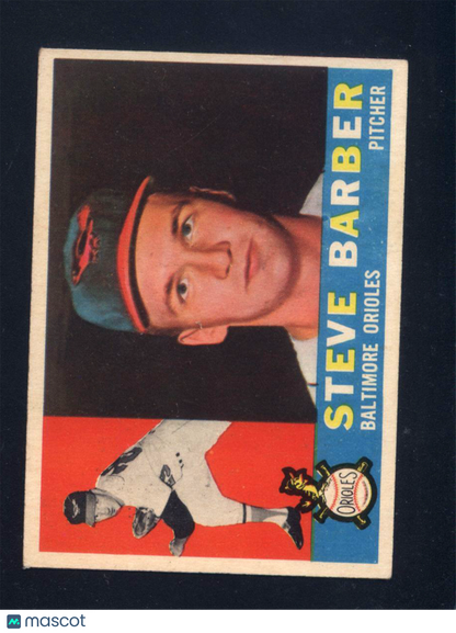 1960 Topps High #514 Steve Barber Orioles (EX) 006509