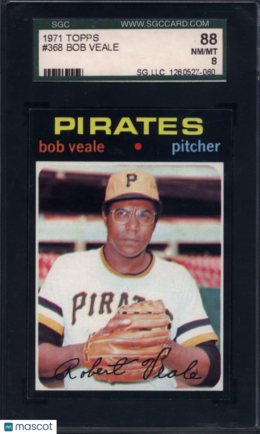 1971 Topps #368 Bob Veale Pirates SGC 8