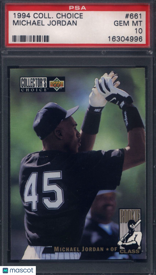 1994 Collector's Choice #661 Michael Jordan Rookie White Sox PSA 10