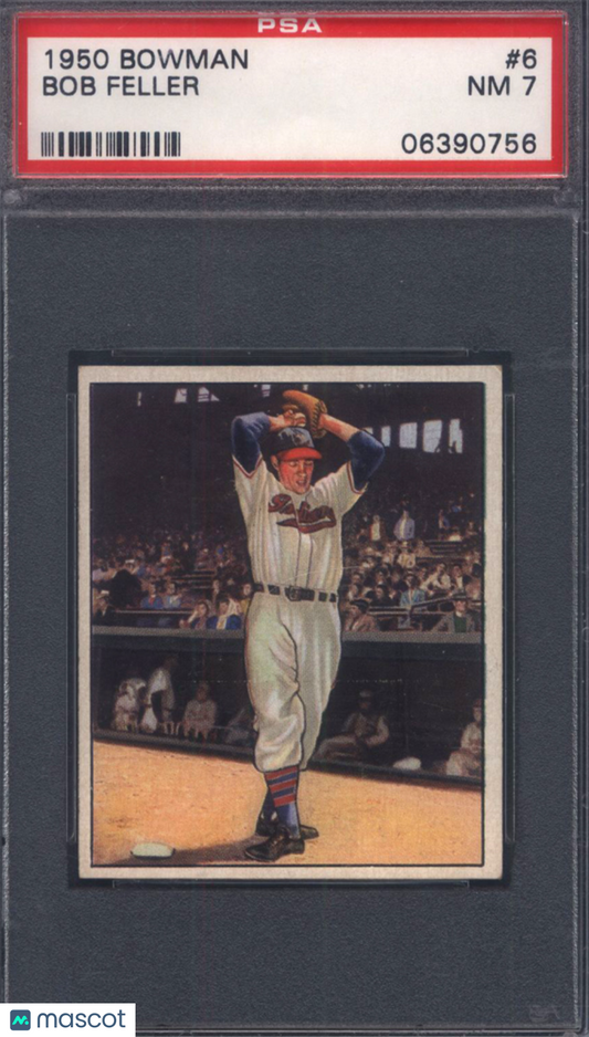 1950 Bowman #6 Bob Feller Indians PSA 7