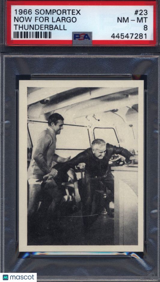 1966 Somportex Thunderball #23 Now For Largo PSA 8