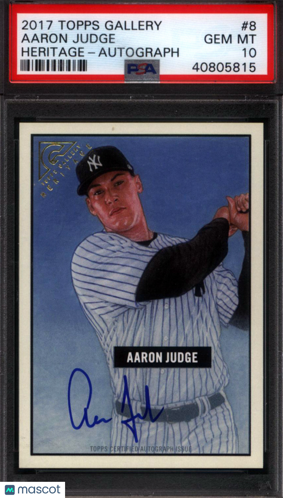 2017 Topps Gallery Heritage #8 Aaron Judge Autograph Yankees PSA 10 pop 3