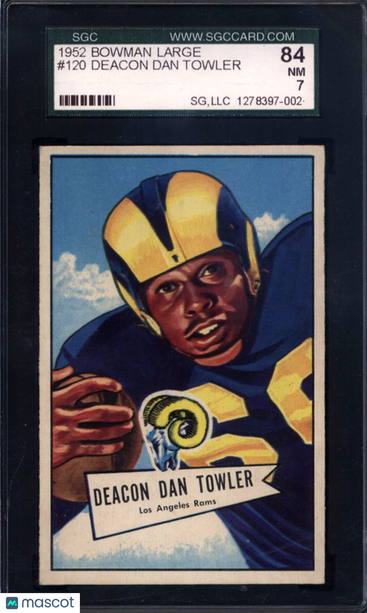 1952 Bowman Large #120 Deacon Dan Towler Rams SGC 7