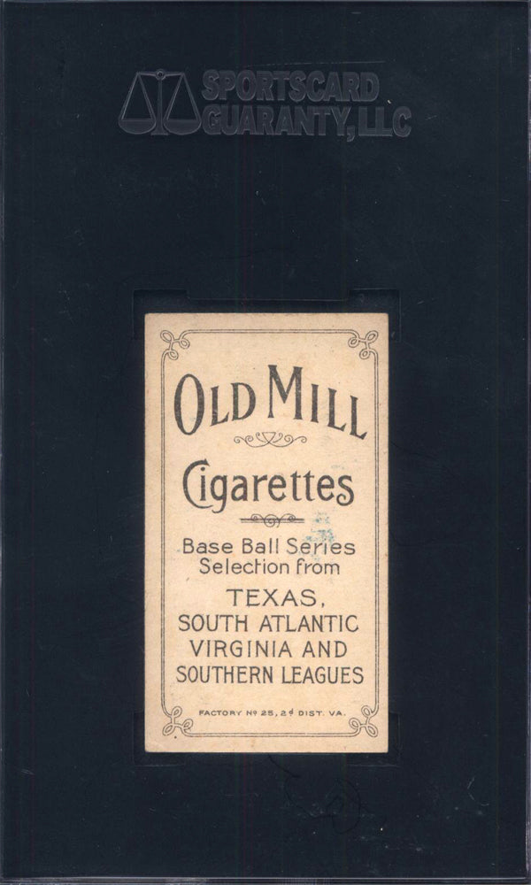 T206 Bill Hart Southern League Little Rock SGC 5 Old Mill Back