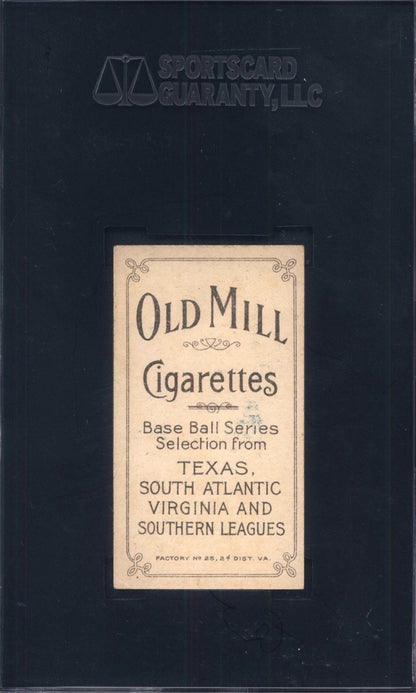 T206 Bill Hart Southern League Little Rock SGC 5 Old Mill Back