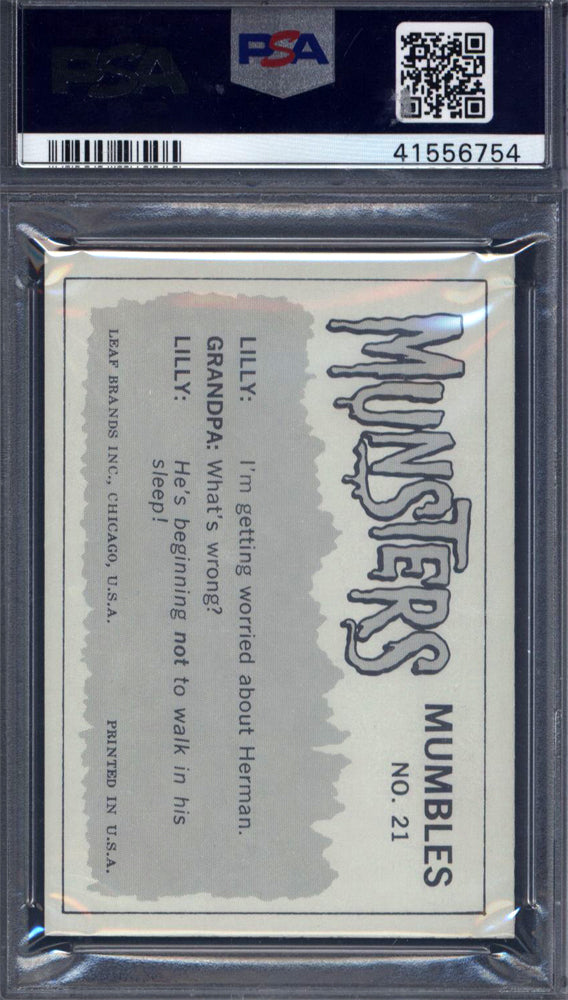 1964 The Munsters #21 Relax You Look Like You Saw A Ghost. PSA 9