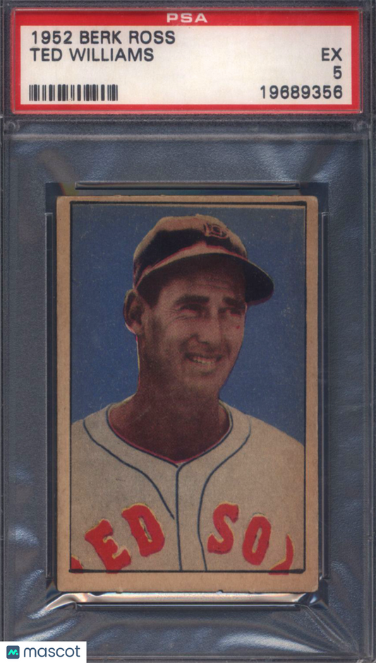 1952 Berk Ross Ted Williams Red Sox PSA 5